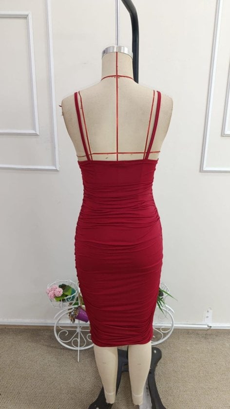 Women's Spaghetti Strap Round Neck Midi Sandy Dress - Janes - by Peralane - photo 5