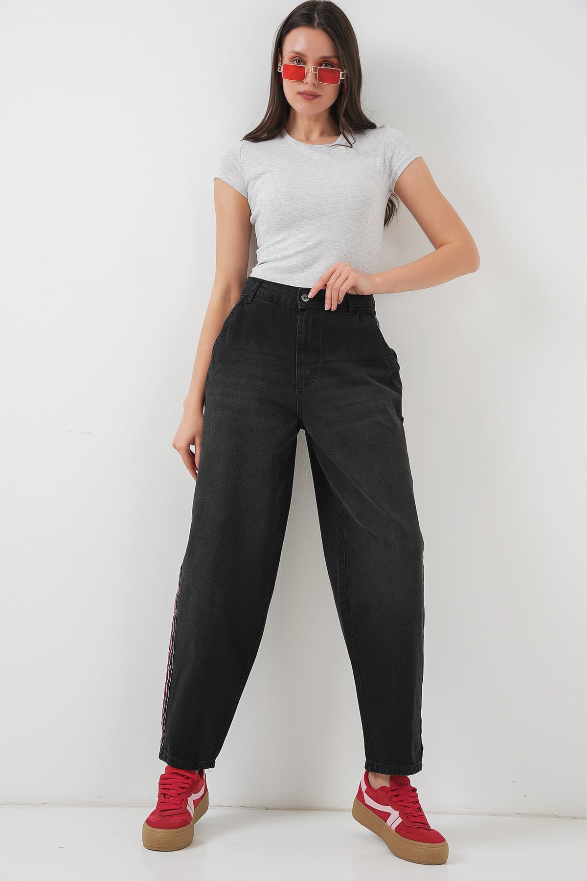 Women's Baggy Denim Jeans 6700 - Black - Bigdart - by Peralane - photo 2