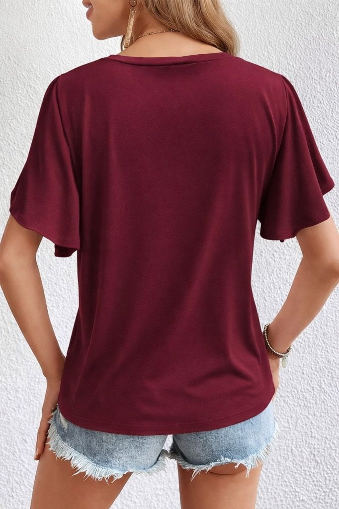 Women's Short-Sleeve V-Neck Viscose Blouse - Janes - by Peralane - photo 2