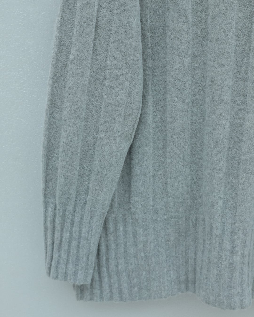 Half Collar Striped Soft Knit Sweater - Grey - Podyumplus - by Peralane - photo 7