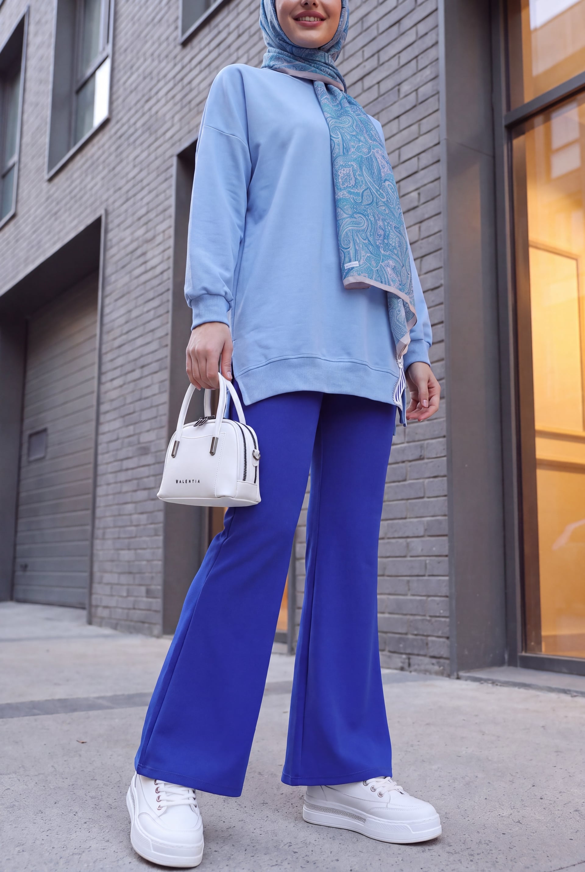 Imported Fabric Wide-Leg Trousers - Saks - Podyumplus - by Peralane - photo 3
