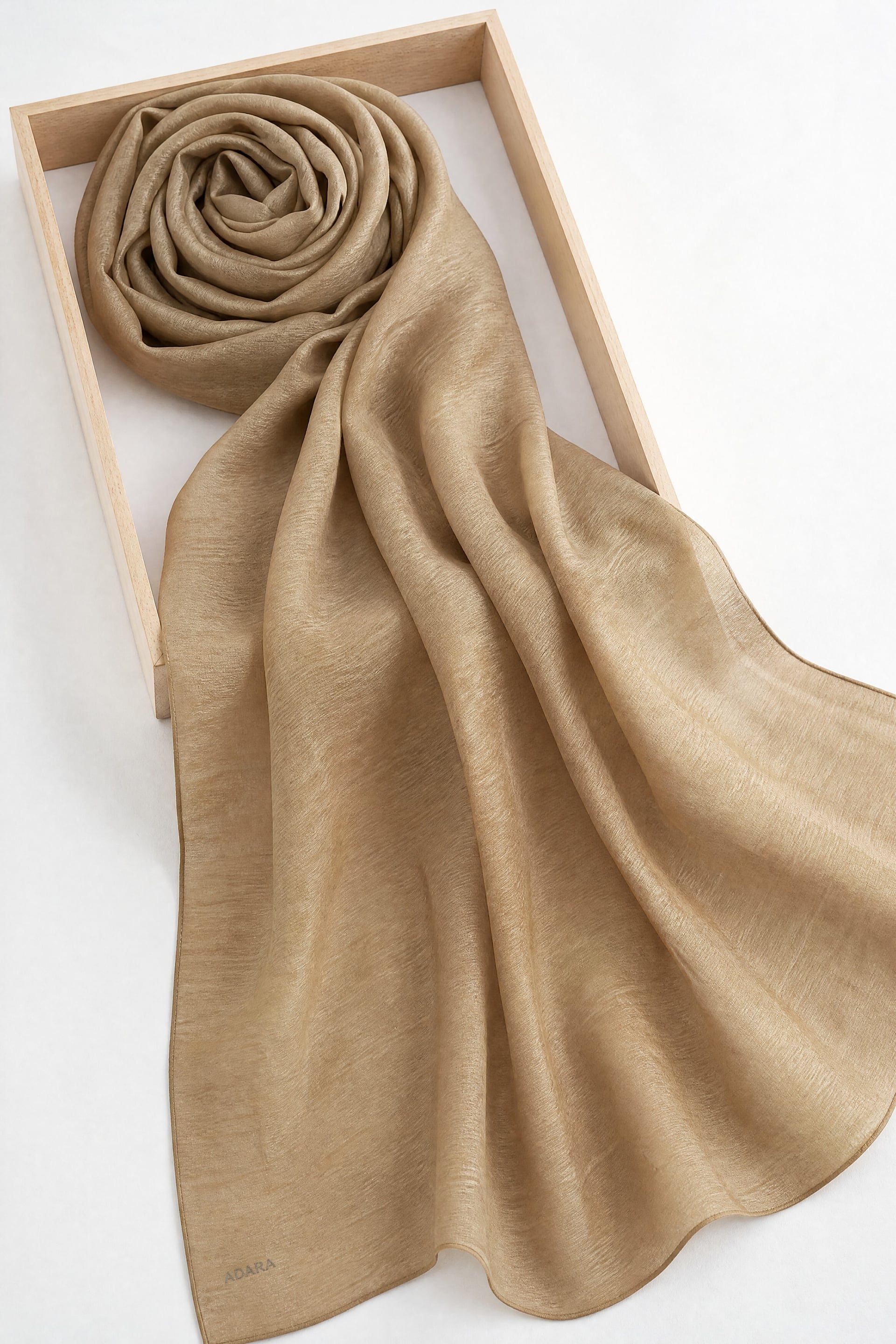 Sequin Vual Scarf - Tan - Podyumplus - by Peralane
