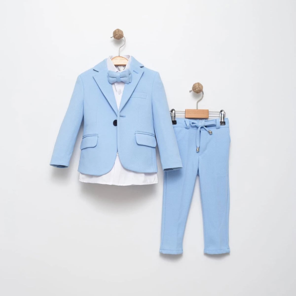 Boys' Turquoise Suit Set with Jacket, 5-Piece - Terry - by Peralane
