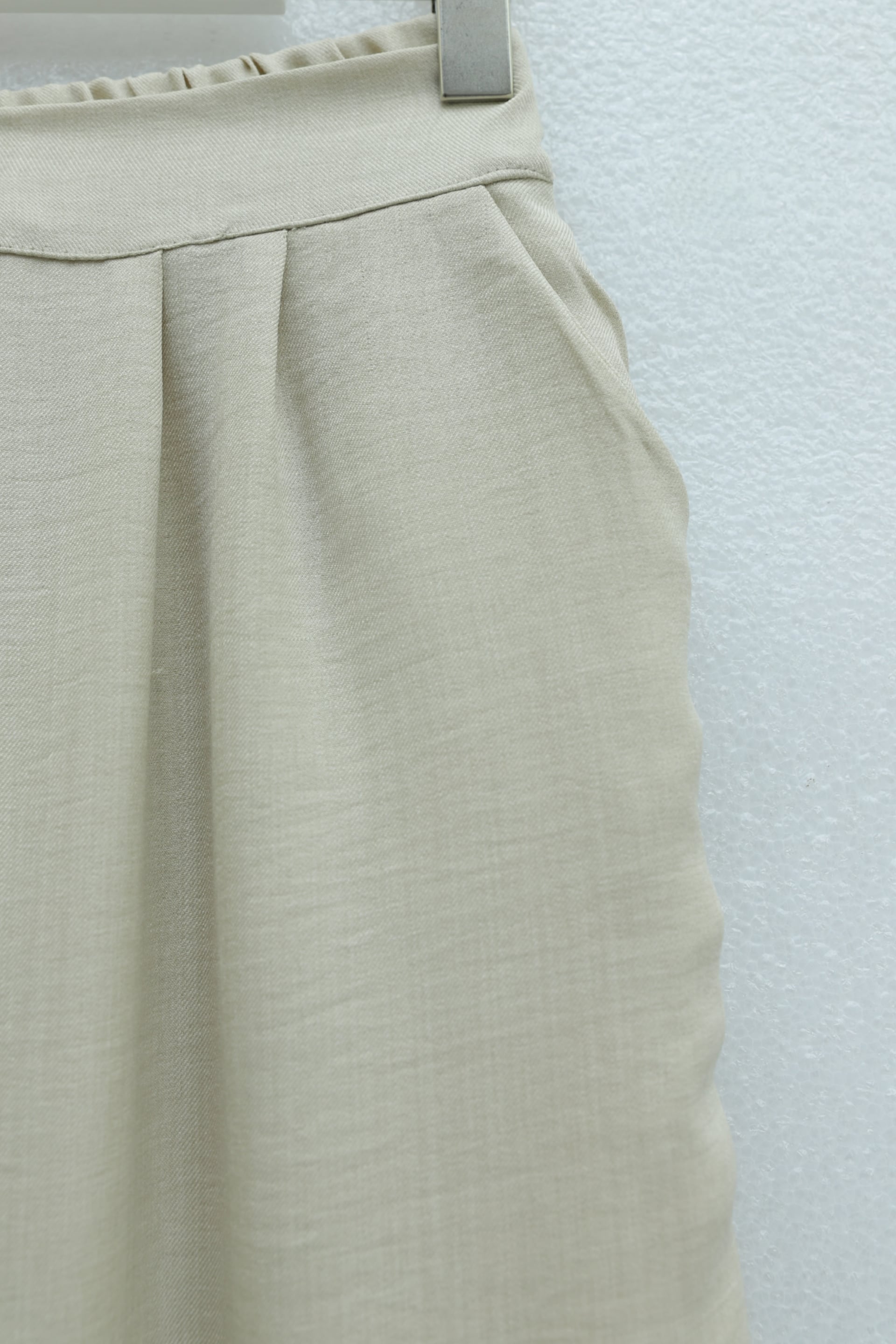 Tie-Front Vest and Wide-Leg Trousers Linen Look Co-ord Set - Stone - Podyumplus - by Peralane - photo 8