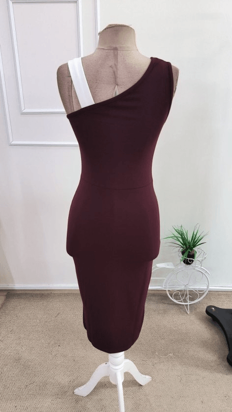 Women's One-Shoulder Bow Detail Midi Crepe Dress - Janes - by Peralane - photo 5
