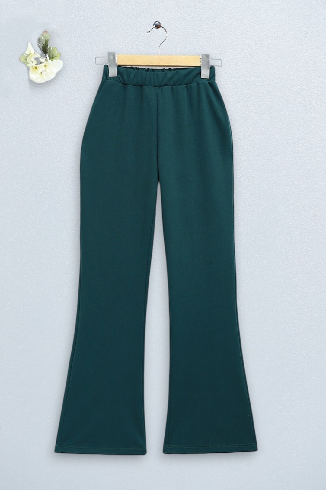 Imported Fabric Flared Trousers - Emerald - Podyumplus - by Peralane - photo 6