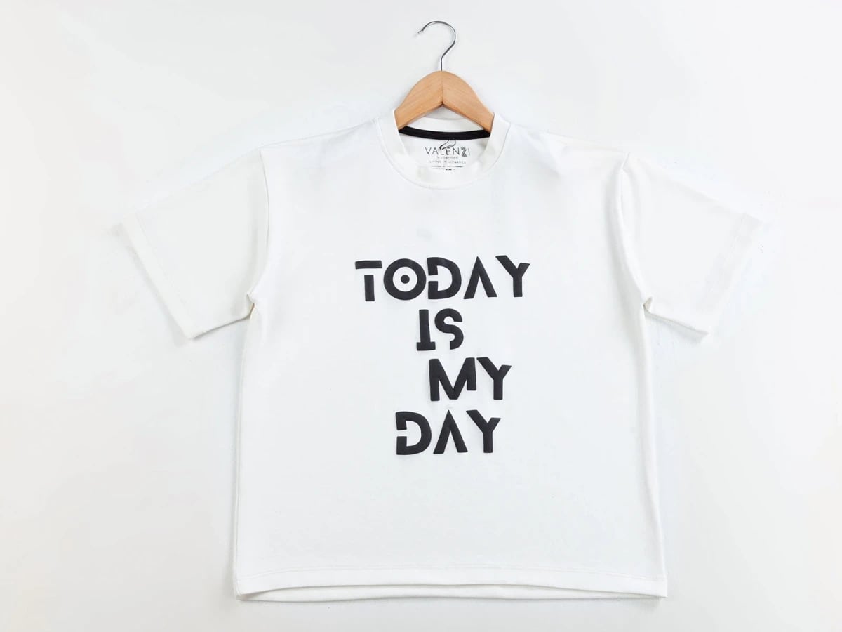 Today Printed Boys' T-Shirt - White - Civilti - by Peralane