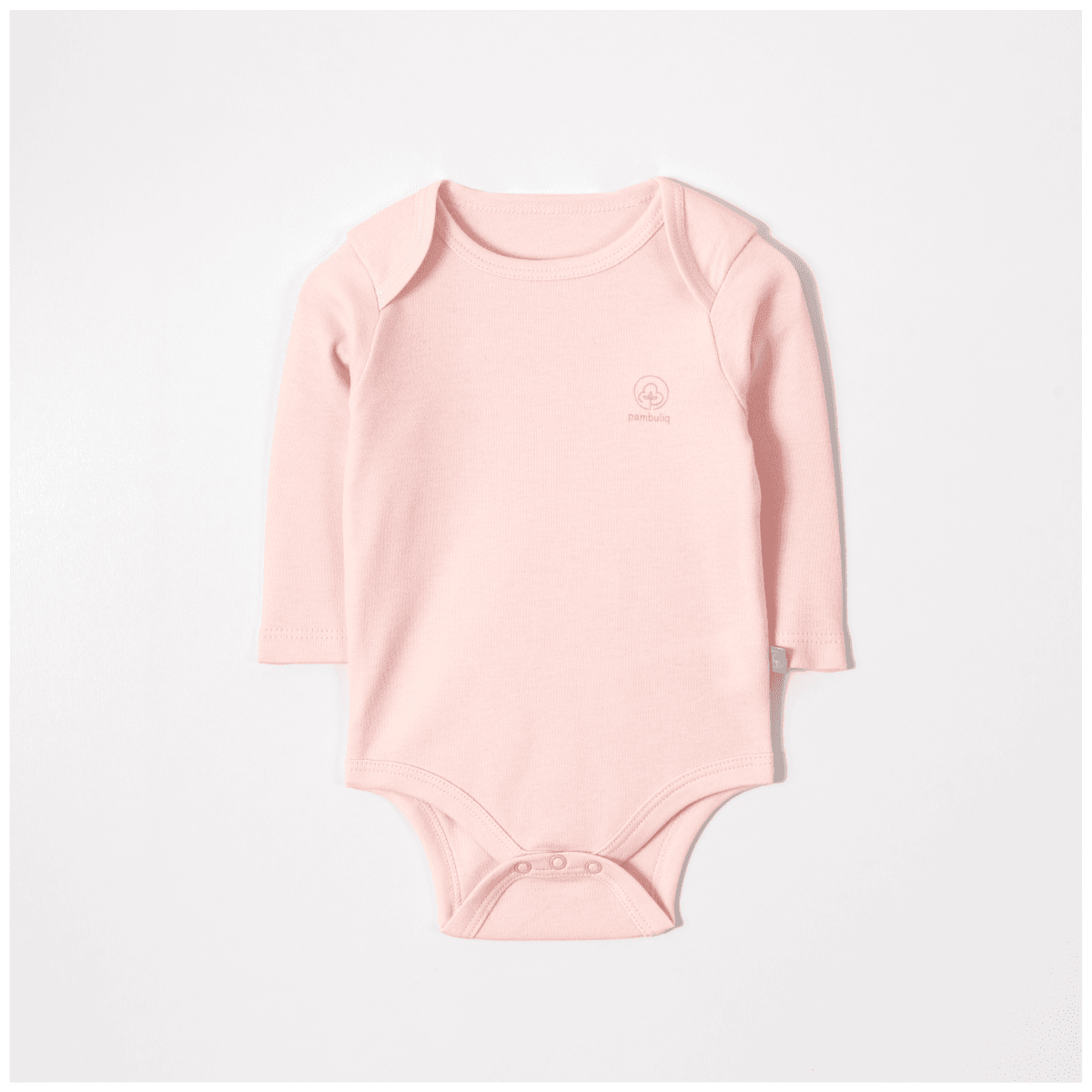 Pale Pink Long-Sleeved Baby Bodysuit 0-9M - Pack of 4 - Pambuliq - by Peralane