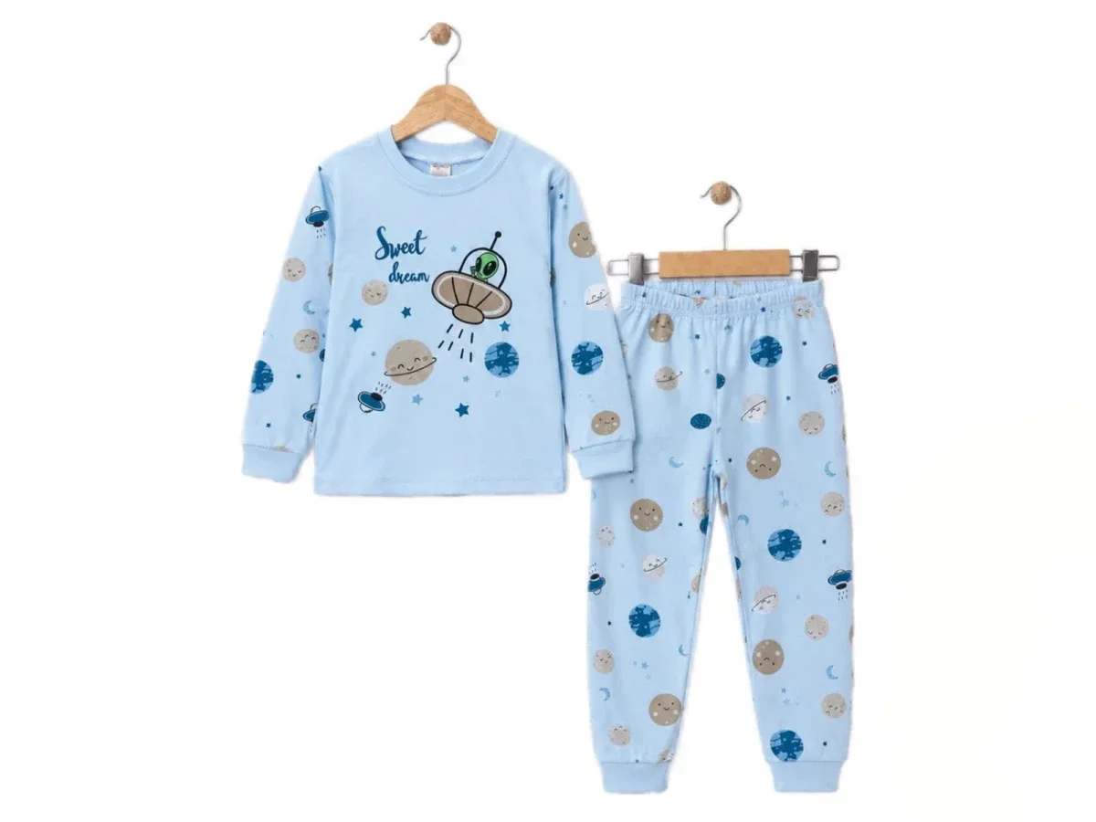 Boys' Planet Print Pajama Set (Pack of 3) - Supermini - by Peralane