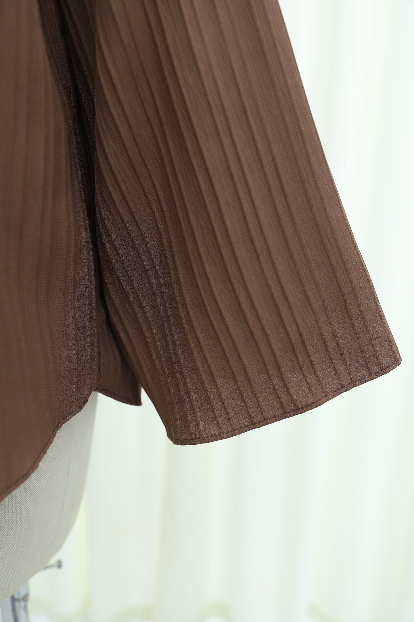 Round Neck Buttoned Spanish Sleeve Siena Tunic - Brown - Podyumplus - by Peralane - photo 11