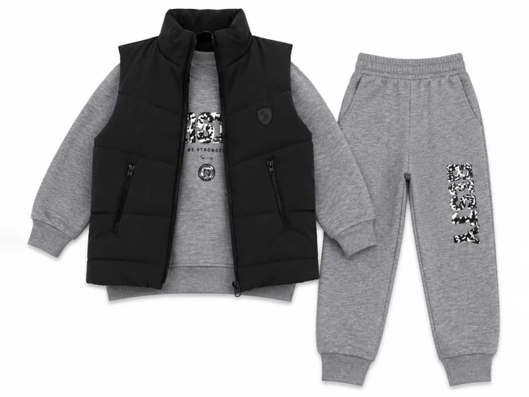 Notty Graphic Vest-Bottom Tracksuit Set for Boys - CMK - by Peralane