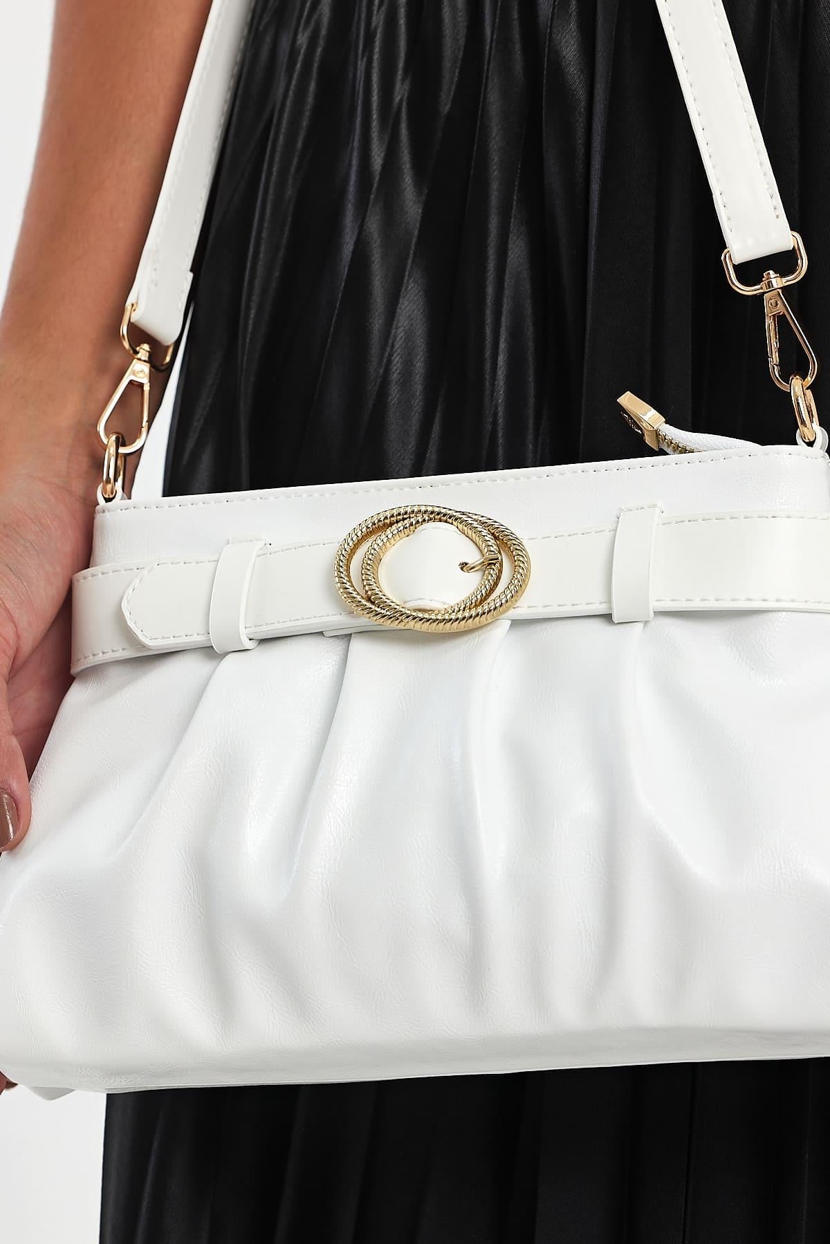 Belle White Women's Handbag 6231 - Aron Atelier - by Peralane