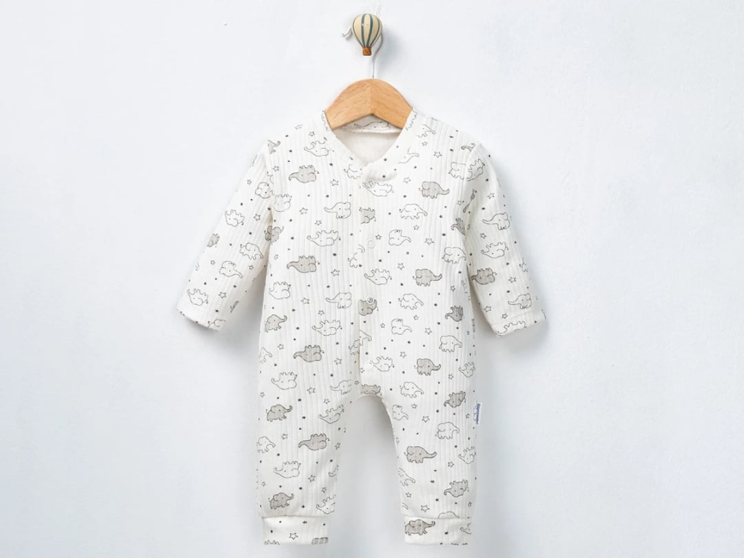 Boys' Elephant Print Footed Romper - Pack of 3 - Supermini - by Peralane