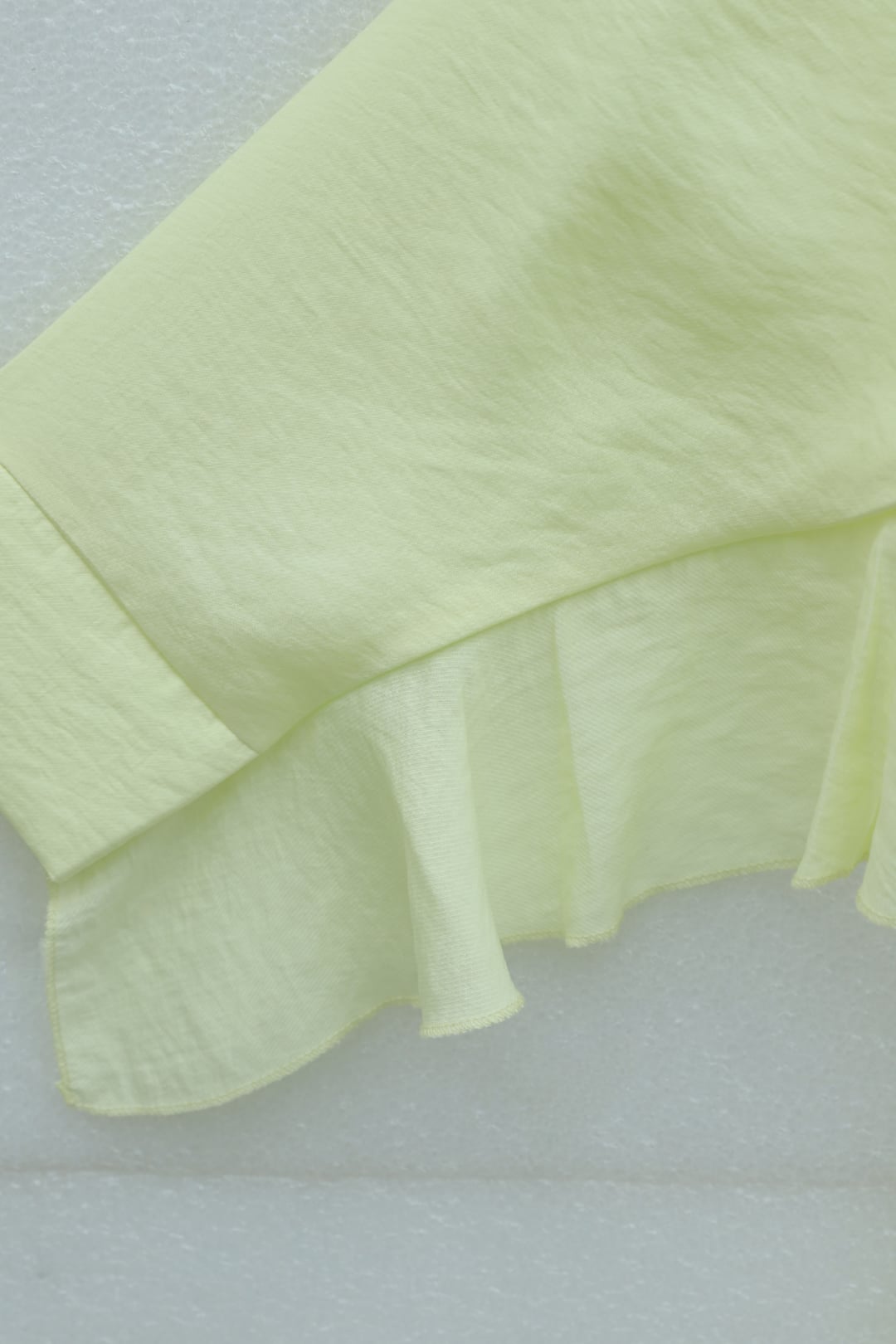 Buttoned Belted Batwing Sleeve Ruffle Oversize Modal Tunic - Yellow - Podyumplus - by Peralane - photo 7
