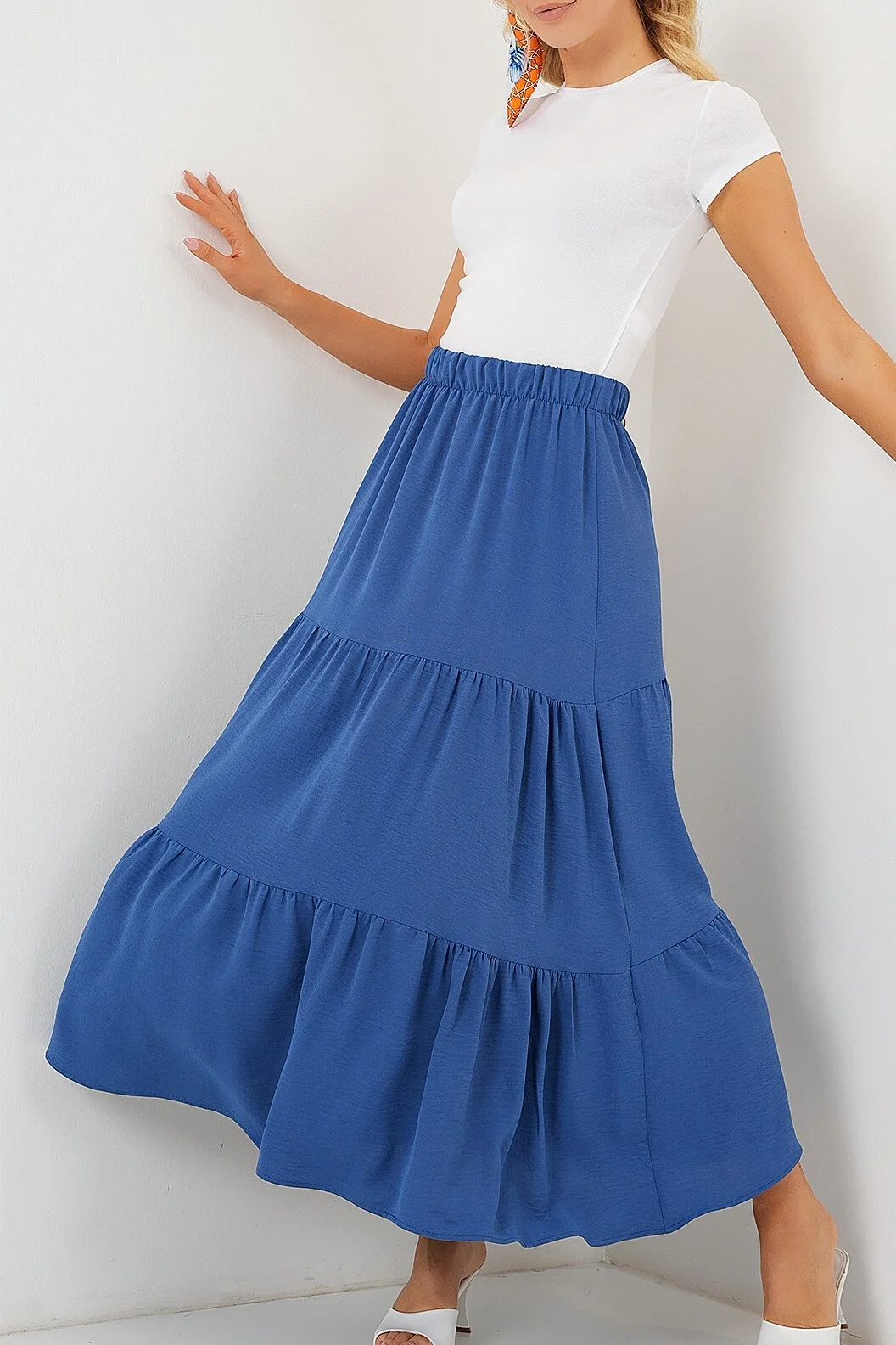 Women's Ayrobin Long Skirt 8048 - Indigo - Bigdart - by Peralane - photo 4