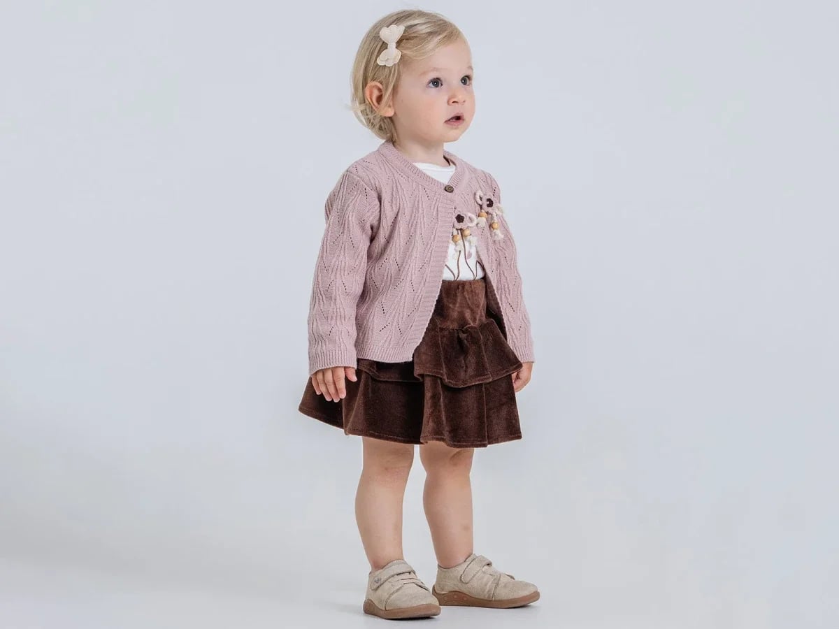 Baby Girl Cardigan & Bodysuit Set – Dusty Pink, Pack of 4 - Pampal Kids - by Peralane