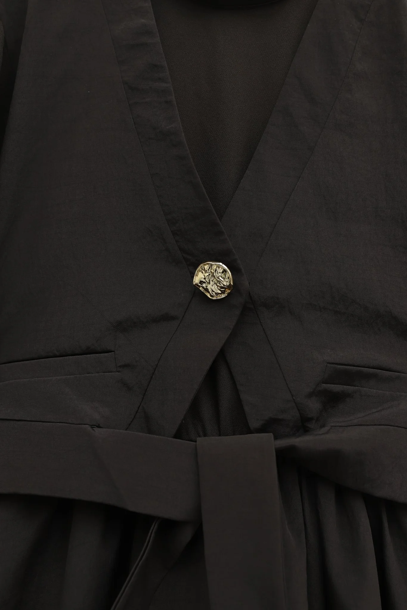 Brown Tie-Waist Vest Detail Midi Dress - Podyumplus - by Peralane - photo 6