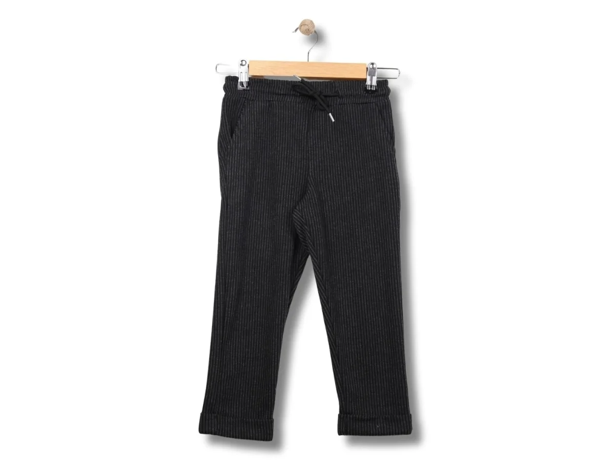 Striped Boys' Jogger Trousers - Pack of 4 - Caribou - by Peralane