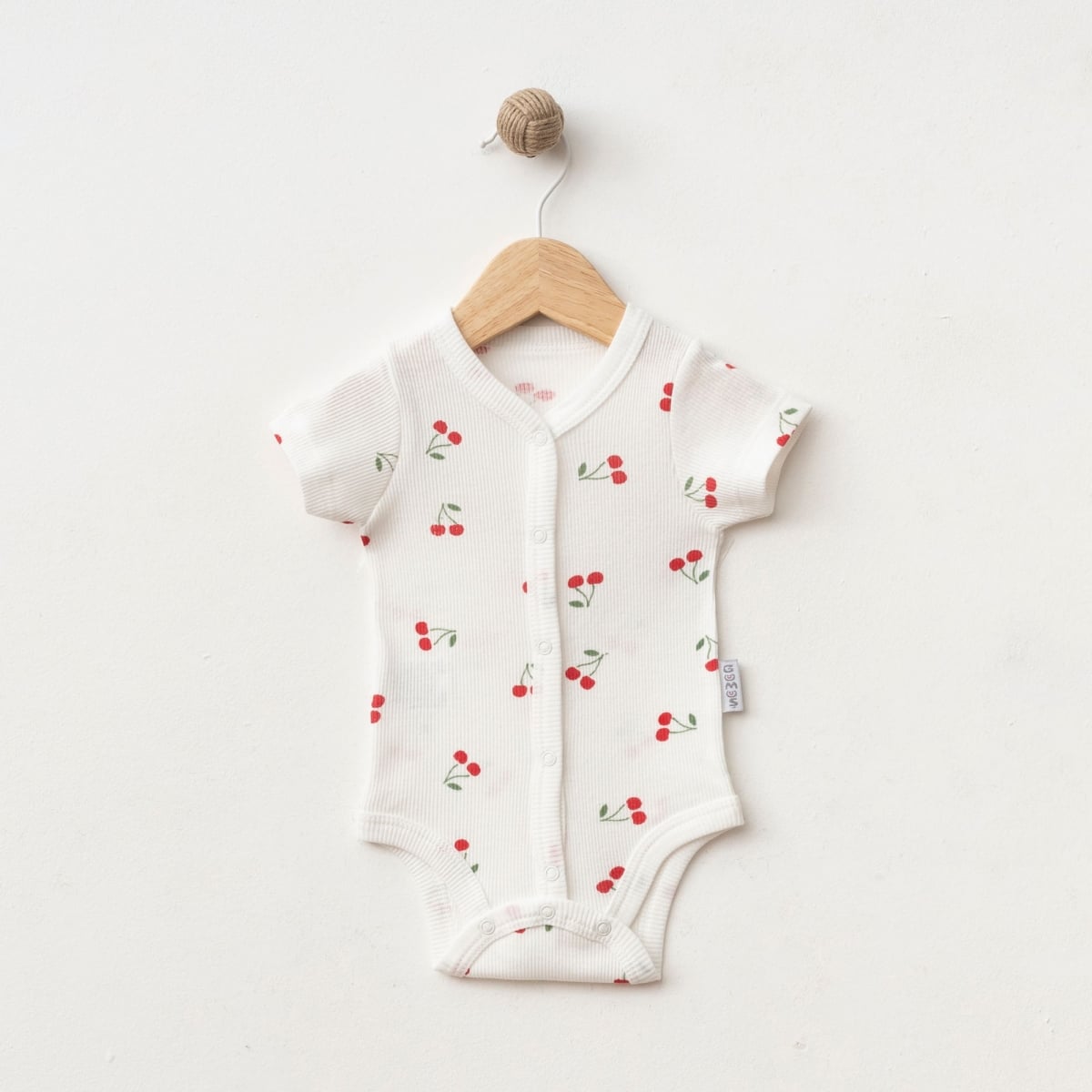 Baby Boys' Short-Sleeve Cotton Bodysuit with Cherry Print (Pack of 2) - Gumus Baby - by Peralane