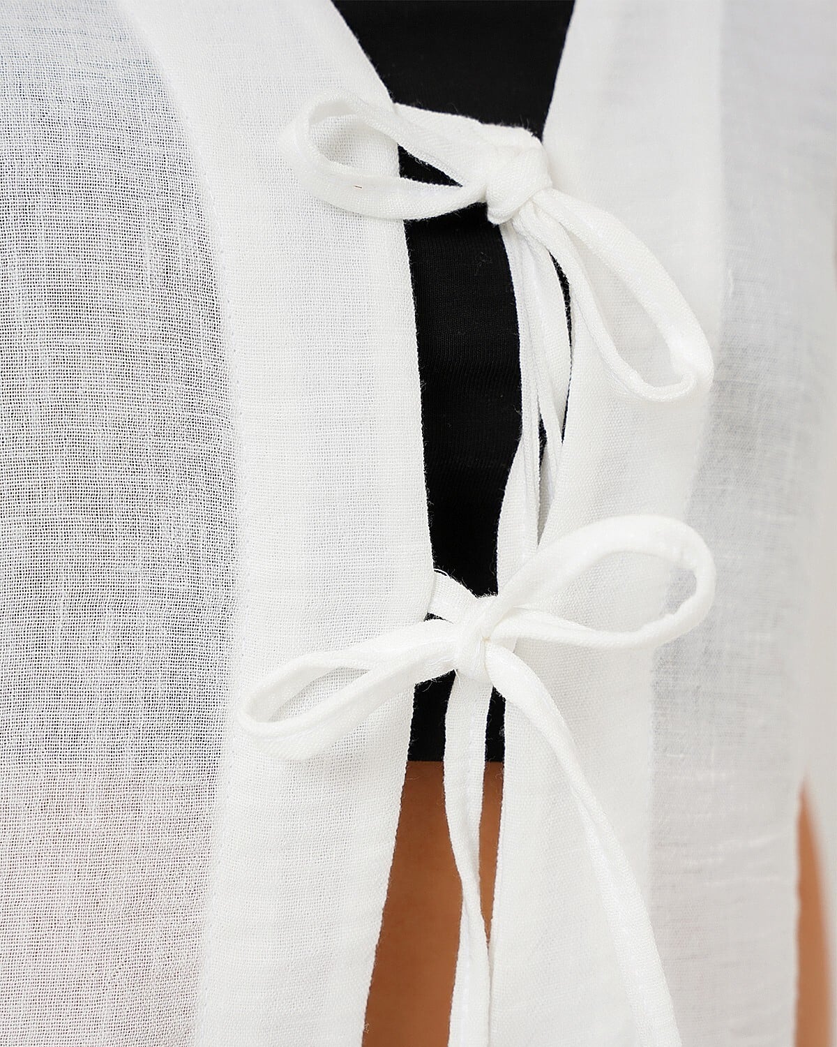 Women's White Cropped Cardigan with Short Puff Sleeves - Bigdart - by Peralane - photo 5