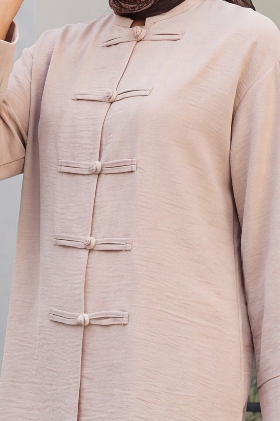 Women's Oversize Shirt and Wide-Leg Trousers Two-Piece Set in Beige - Bigdart - by Peralane - photo 7
