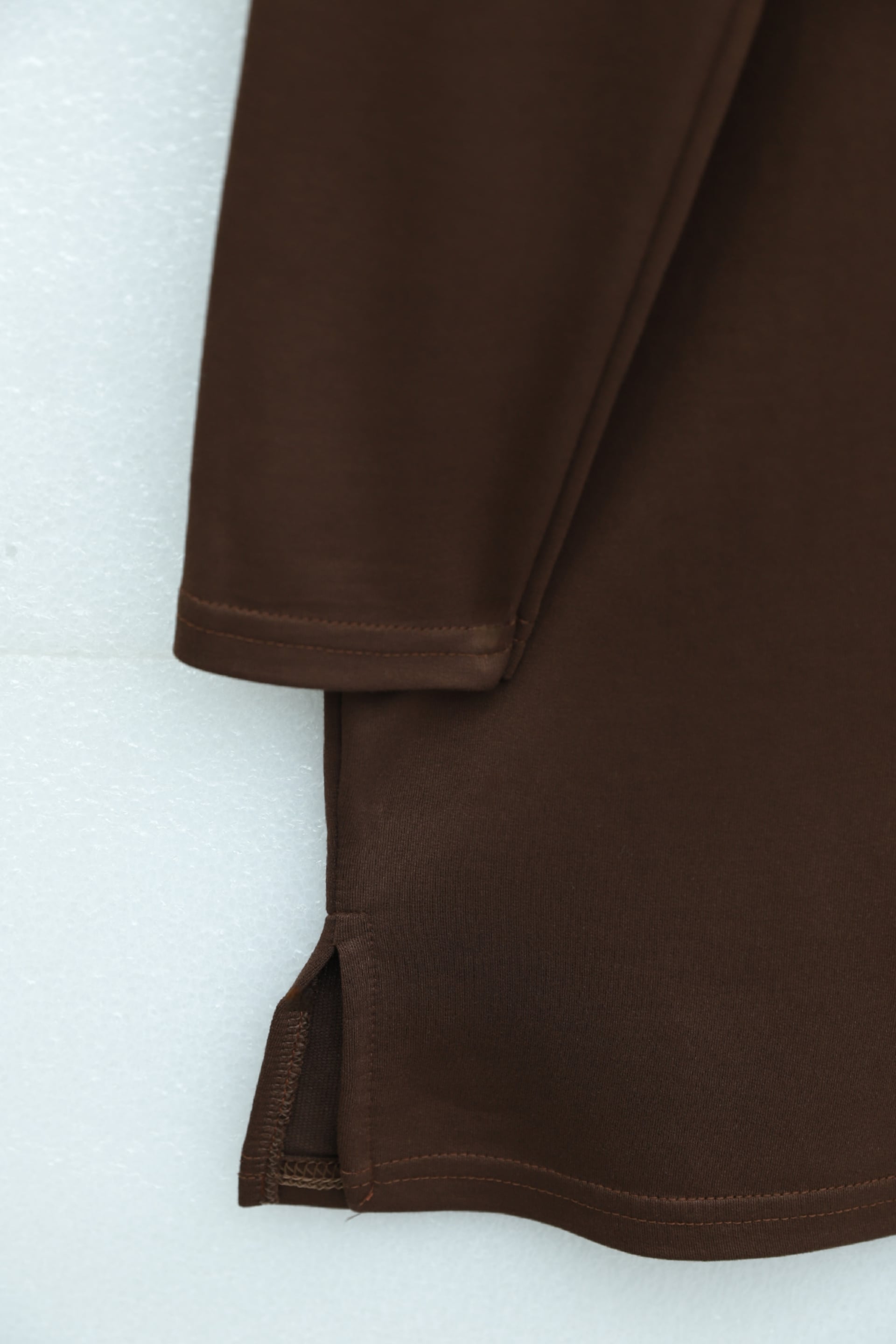 Daisy Embroidered Round Neck Cotton Jersey Tunic - Brown - Podyumplus - by Peralane - photo 8