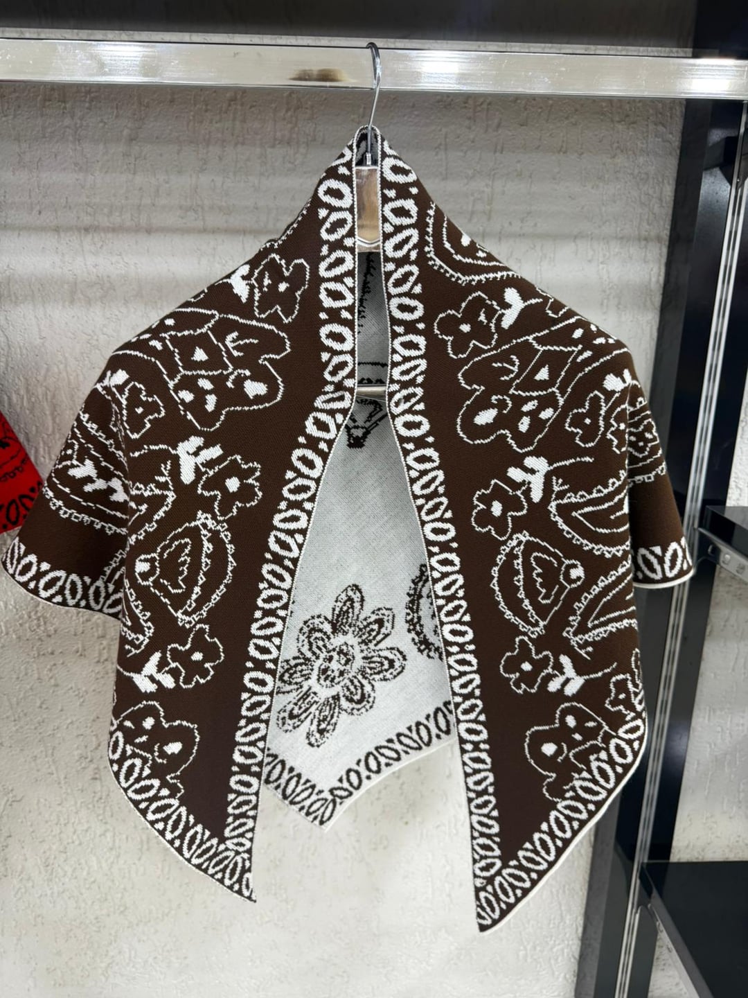 Brown Ethnic Pattern Cotton Linen Scarf - Nesvay - by Peralane - photo 2