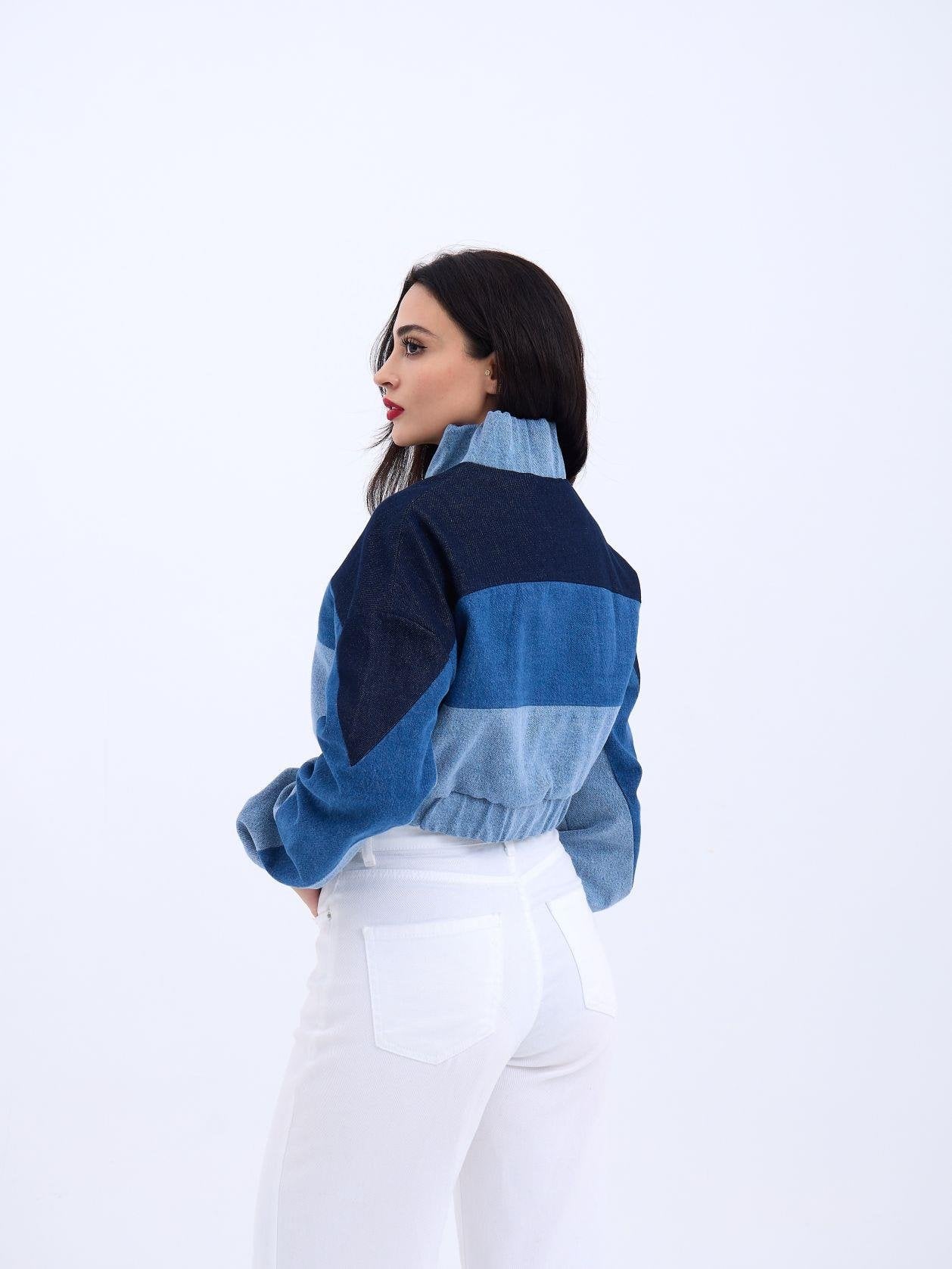 Women's Cropped Denim Jacket in Blue - Pack of 6 - Fame - by Peralane - photo 3