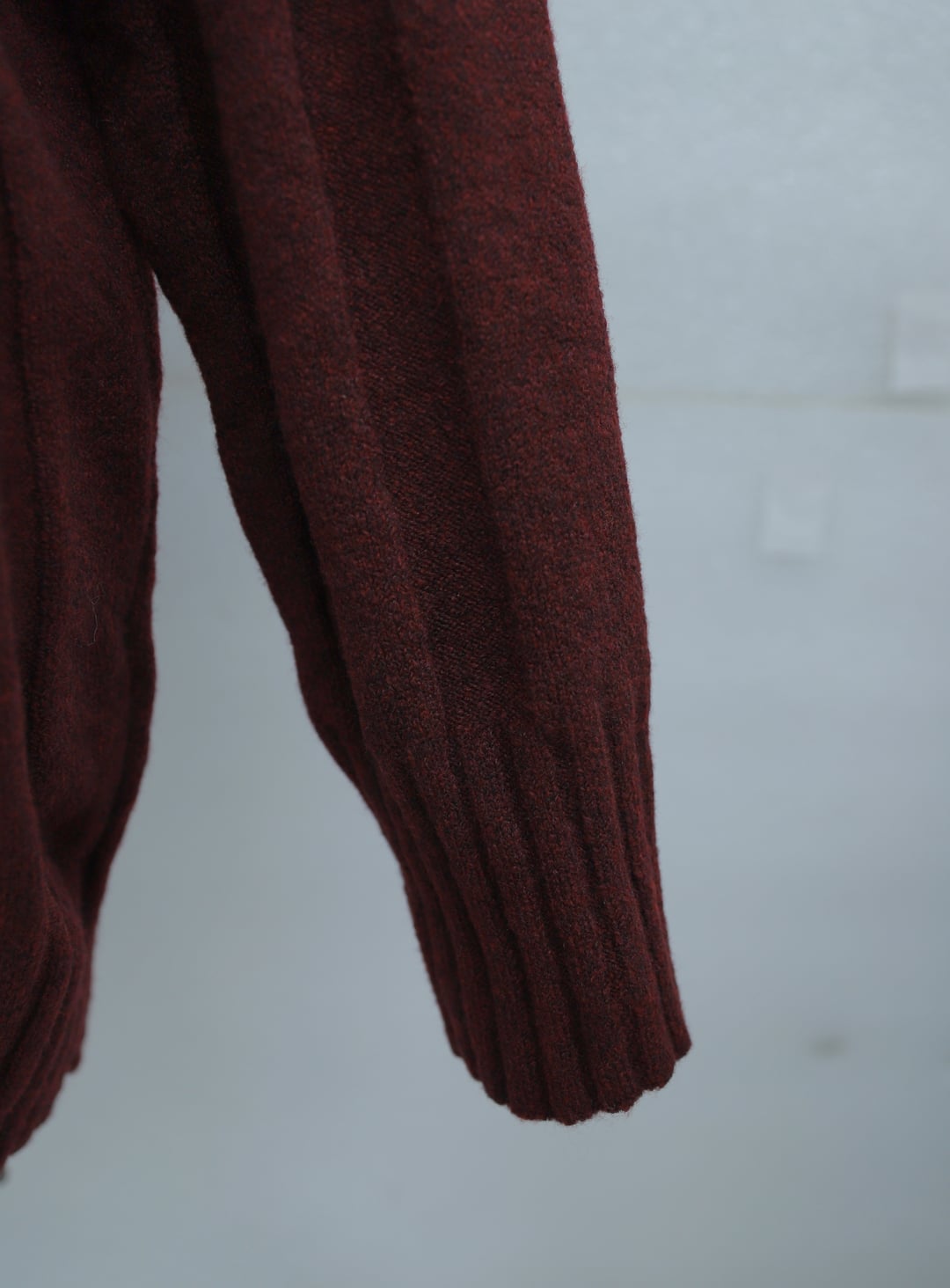Half-Collar Striped Soft Knit Sweater - Burgundy - Podyumplus - by Peralane - photo 6