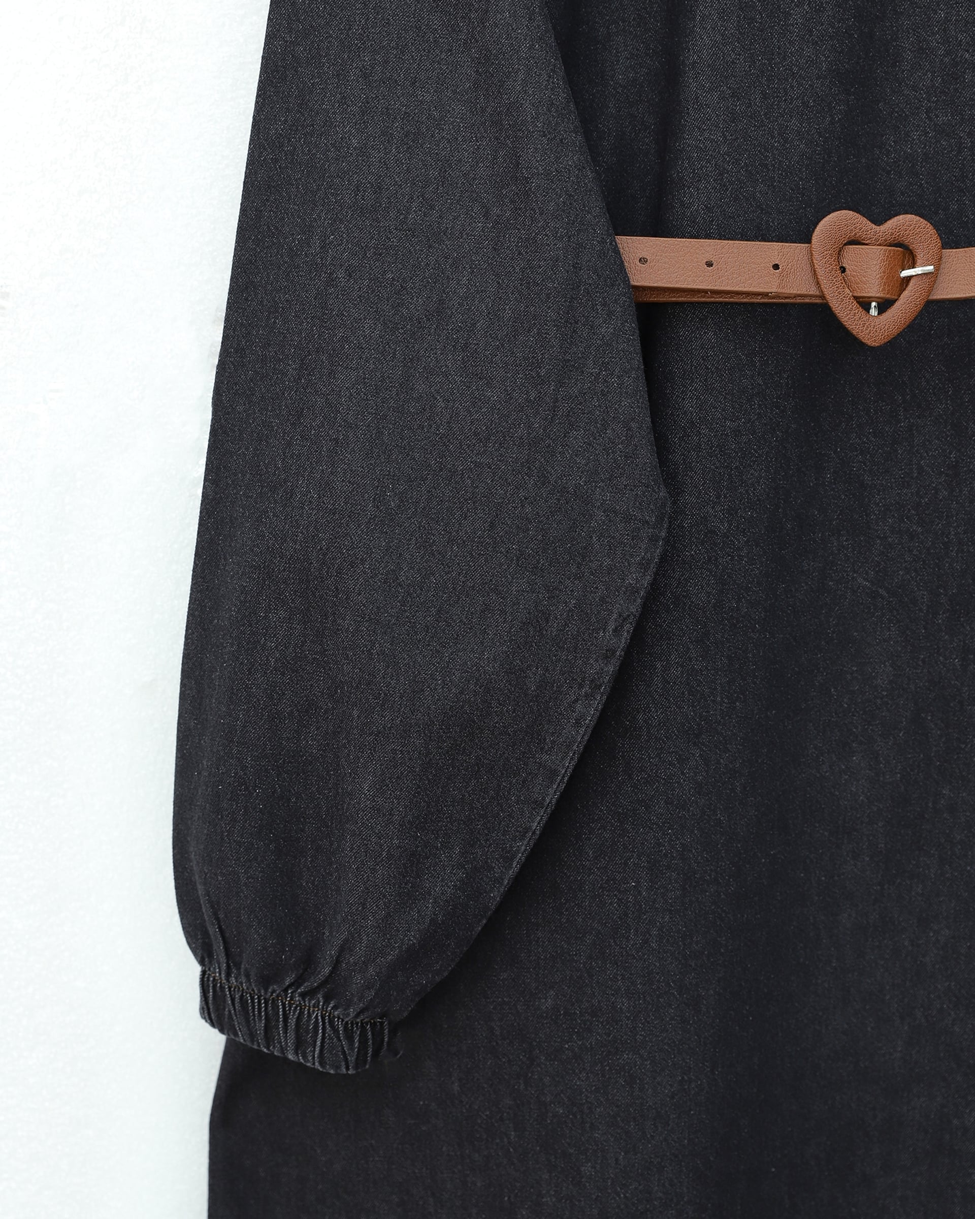 Half-Zip Pocket Denim Dress - Anthracite - Podyumplus - by Peralane - photo 6