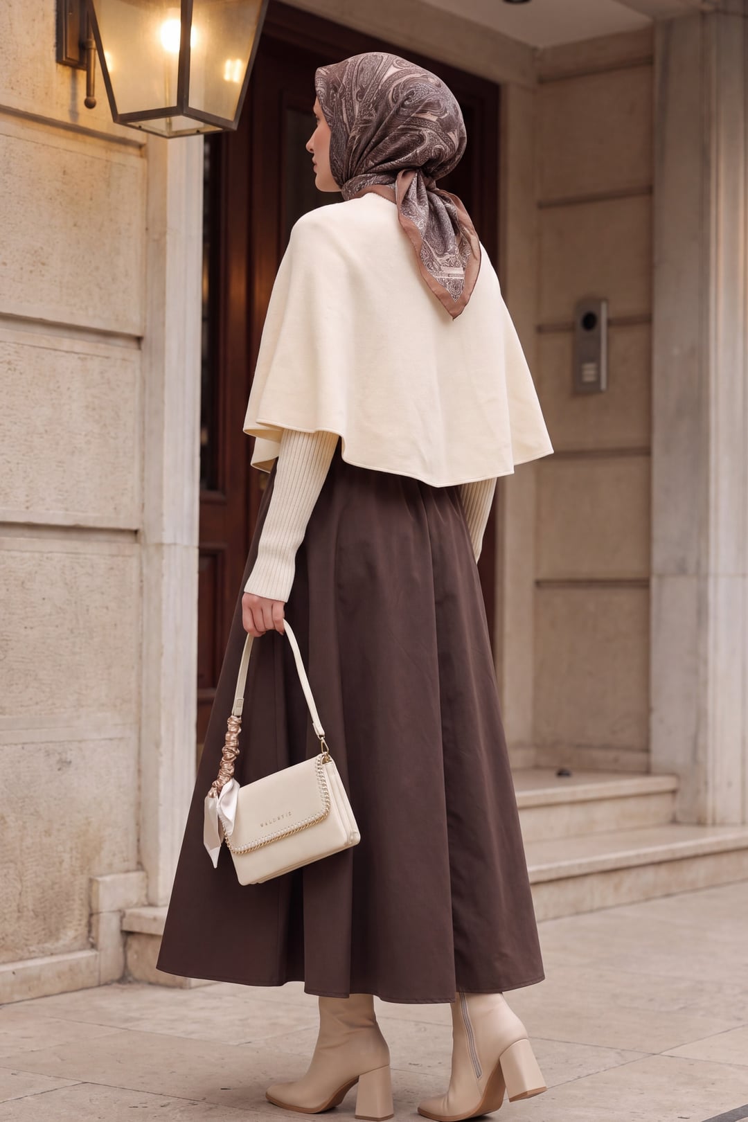 Women's Cream Cape-Style Knit Cardigan - Bigdart - by Peralane - photo 4