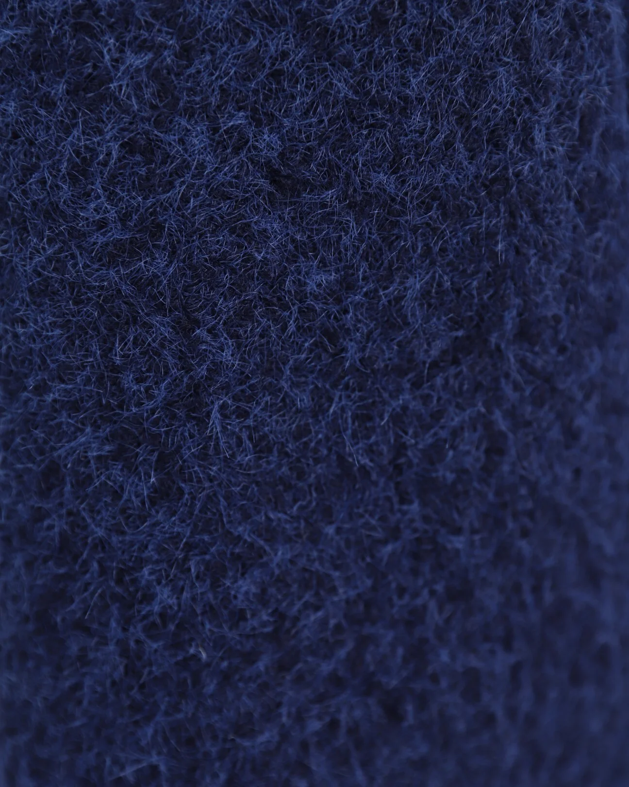 Navy Blue Faux Fur Front-Tie Cardigan - Podyumplus - by Peralane - photo 4