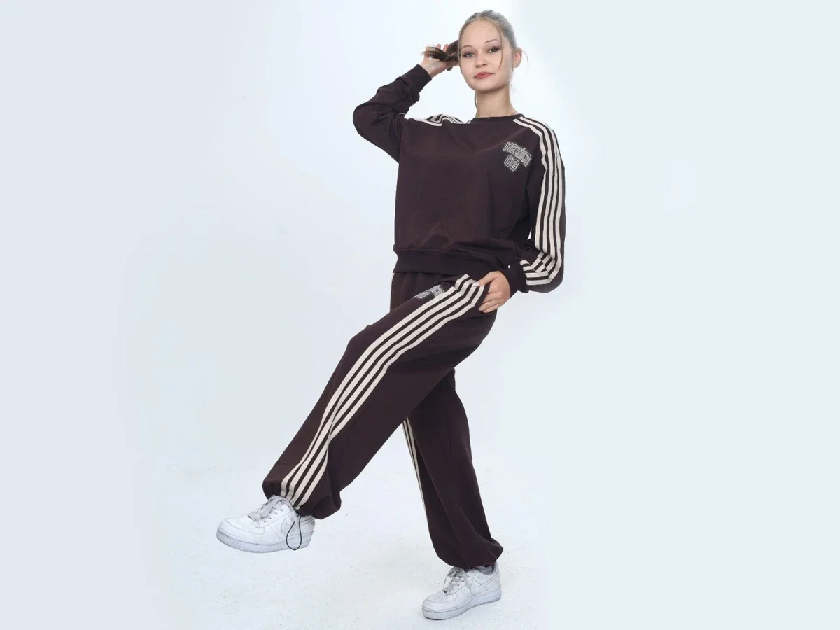 Girls' 2-Piece Sweatshirt and Trousers Set with Mexico Print - Vizviz - by Peralane