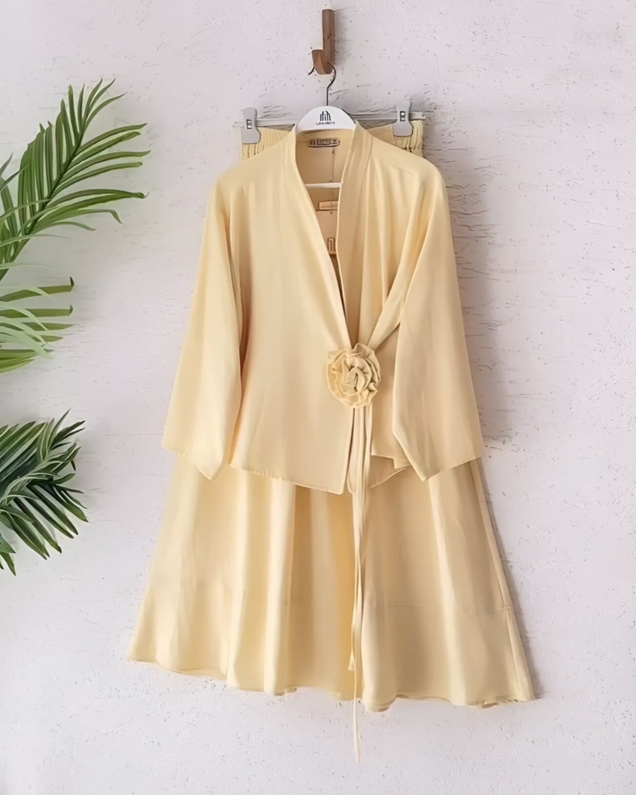 Yellow Rose Brooch Side-Tie Jacket and Skirt Modest Co-ord Set - Podyumplus - by Peralane - photo 3