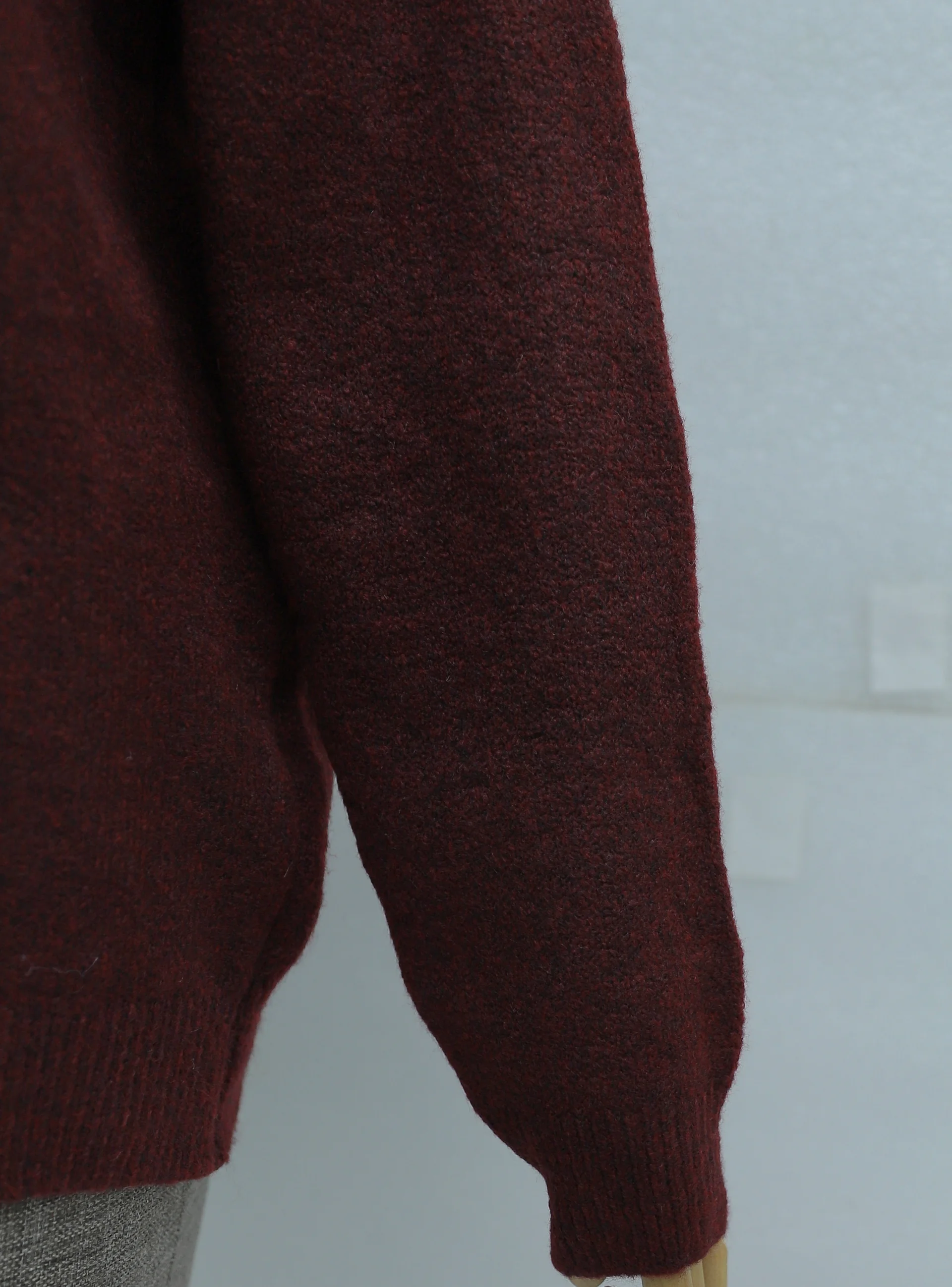 V-Neck Button-Front Cardigan - Burgundy - Podyumplus - by Peralane - photo 6