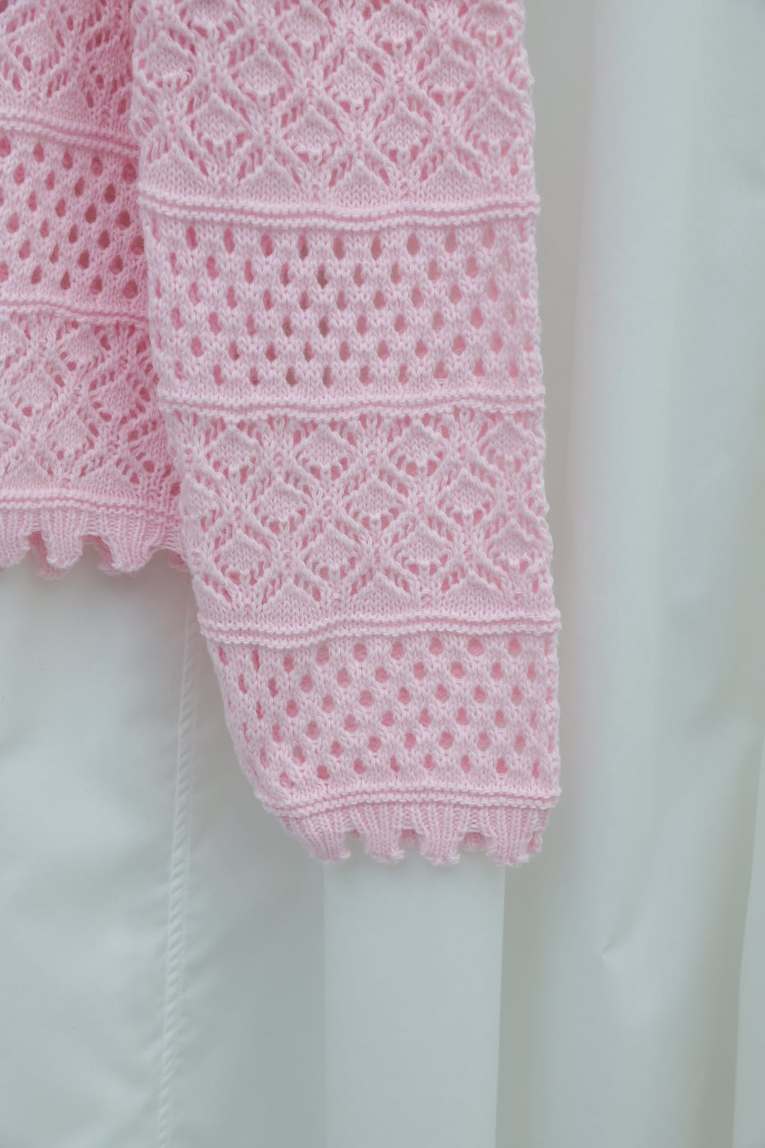 Pink Floral Embroidered Pom-Pom Button Knit Cardigan - Podyumplus - by Peralane - photo 6