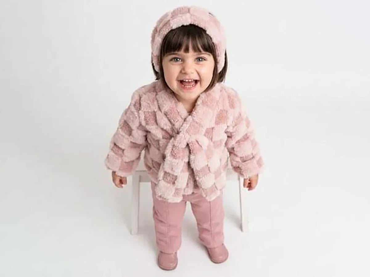 Girl's Checkered Loungewear Set with Headband - Elci Baby - by Peralane