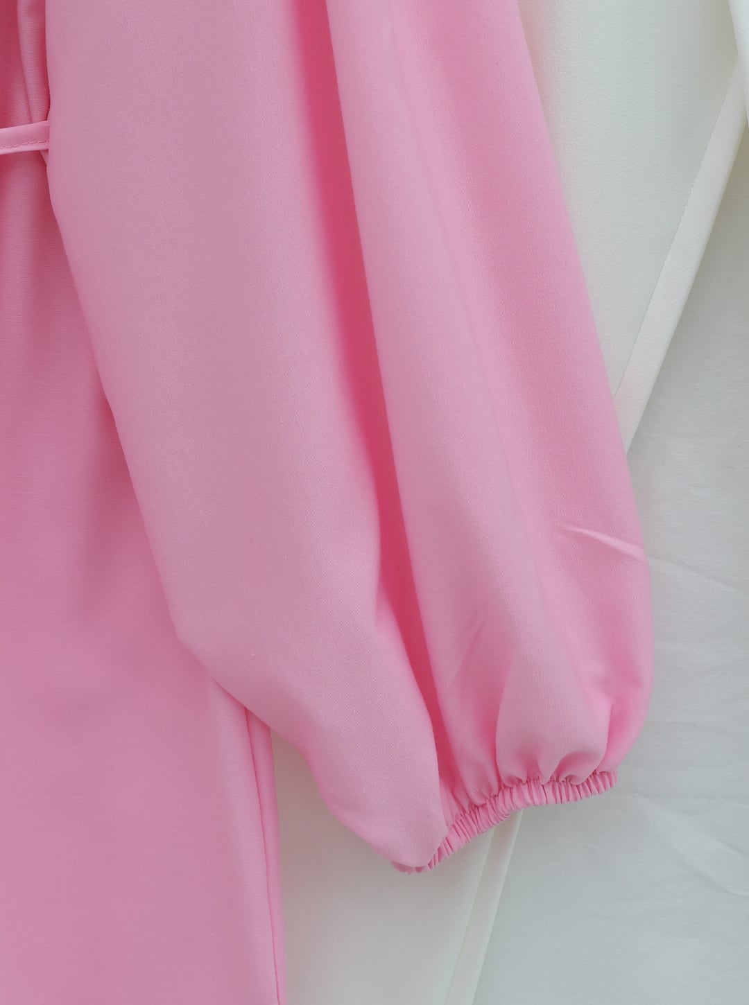 Wide Collar Rhinestone Buttoned Tie Blouse - Pink - Podyumplus - by Peralane - photo 6