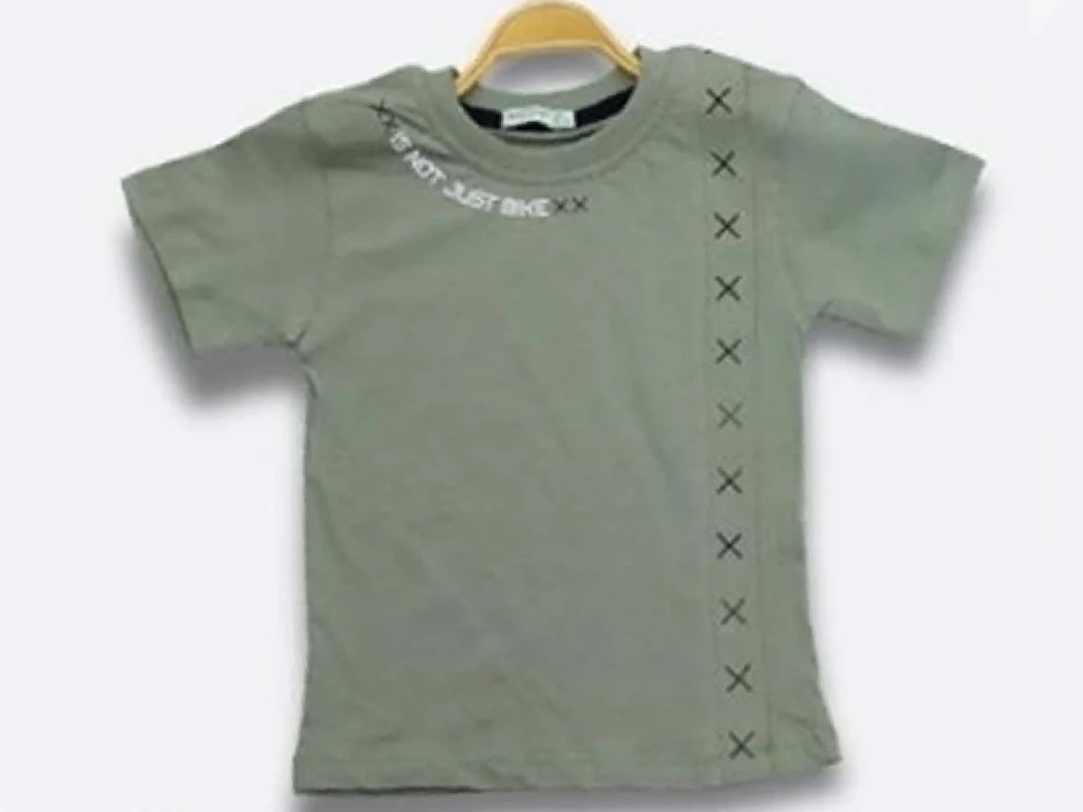 Boys' Bike Print T-Shirt, Muted Green, Pack of 5 - Bittos Kids - by Peralane