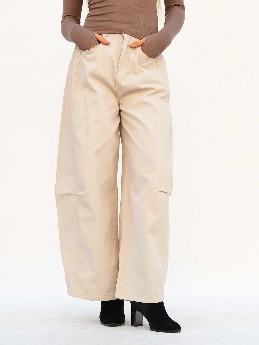 Curve Wide Gabardine Trousers 045 - Lefon - by Peralane - photo 7