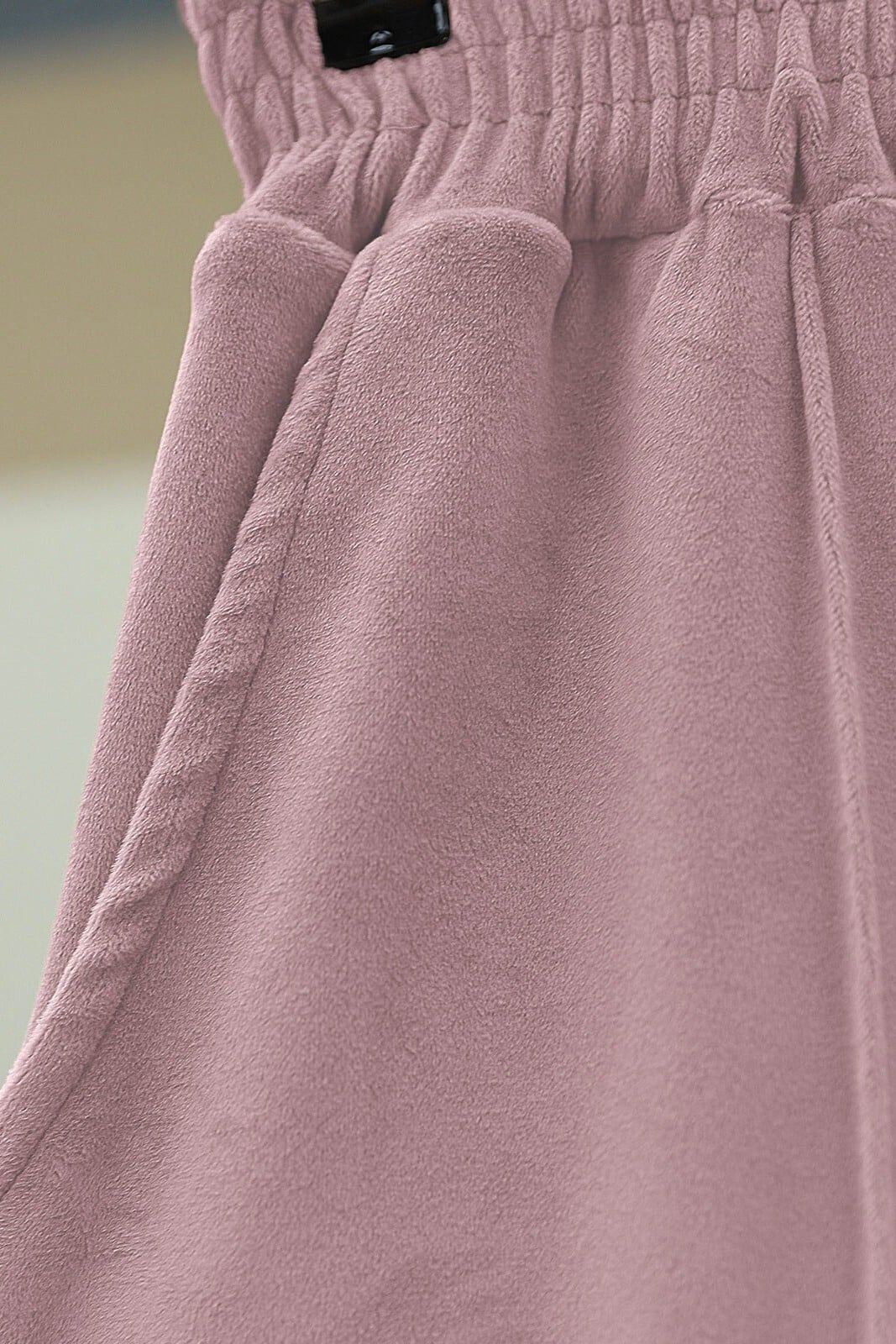 Velvet Drawstring Wide-Leg Trousers in Dusty Rose - Podyumplus - by Peralane - photo 6