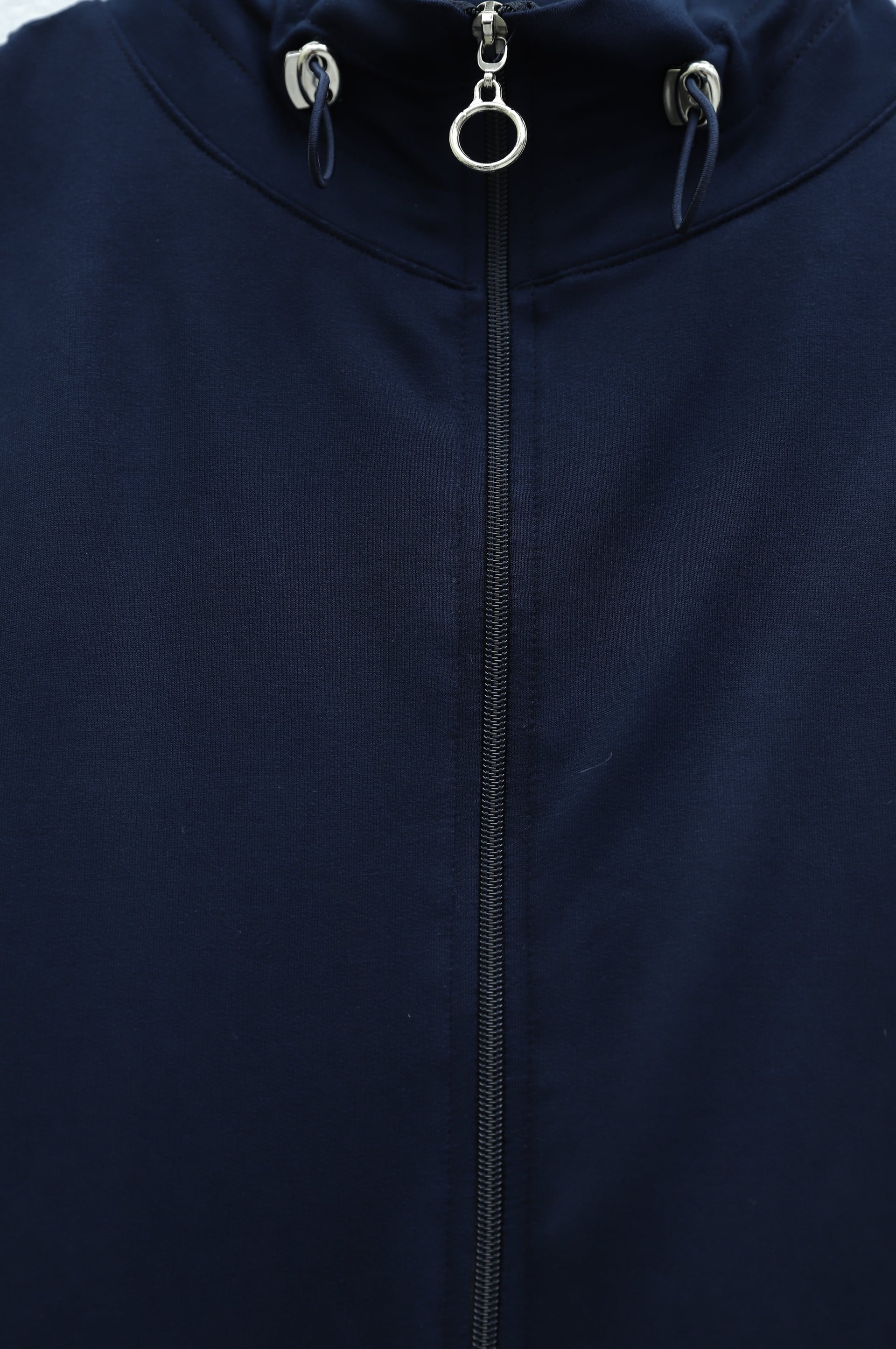 Navy Blue Two-Piece Co-ord Set with Zipped Hooded Vest and Shirt - Podyumplus - by Peralane - photo 7