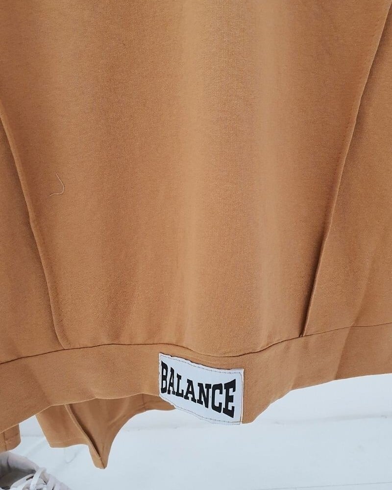 Hooded Knit Lounge Set with Wide-Leg Trousers - Camel - Podyumplus - by Peralane - photo 4