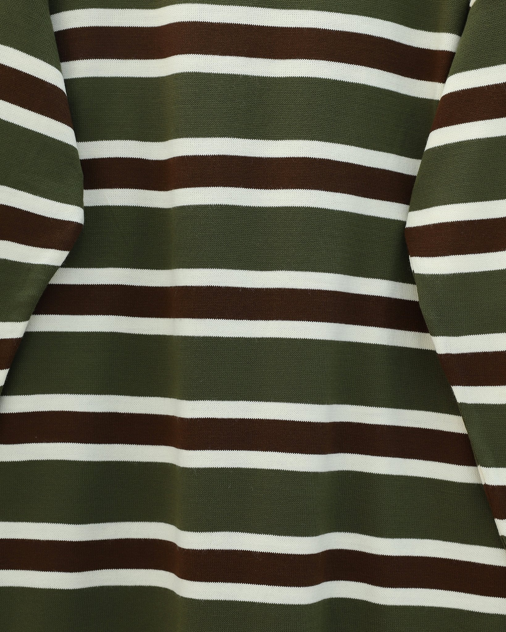 Round Neck Striped Knit Tunic and Pants Co-ord Set - Khaki - Podyumplus - by Peralane - photo 5