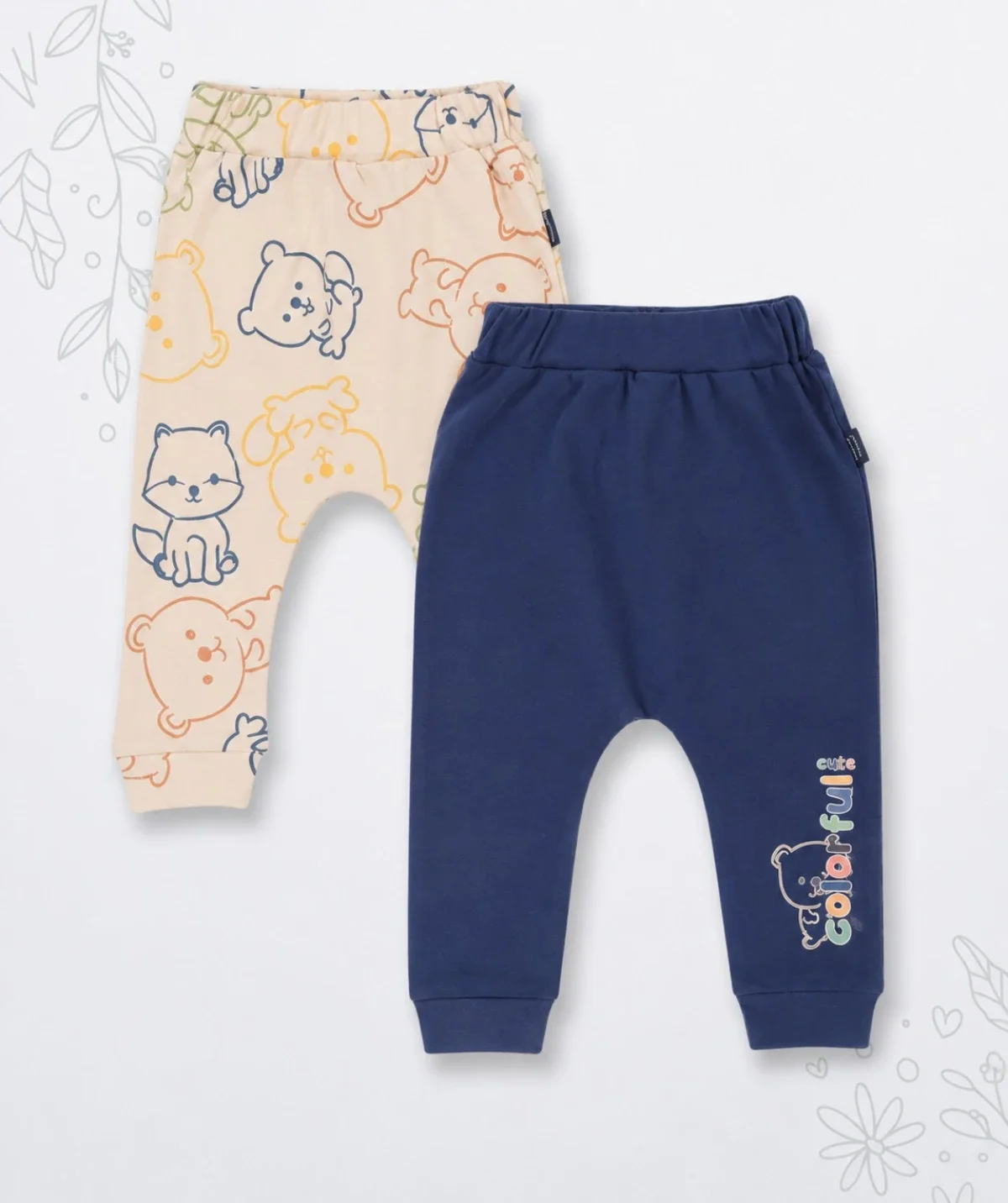 Baby Boy Pants Set of 2 (sizes 3-18M) - 18562-M - Interkidsy - by Peralane