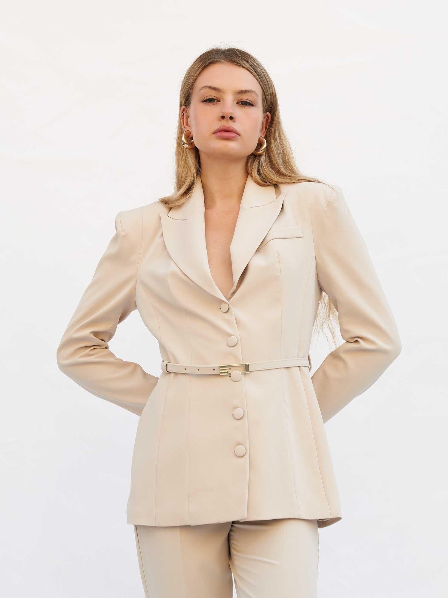Women's Quilted Blazer and Trousers Set in Light Beige - Pack of 4 - Lefon - by Peralane - photo 5