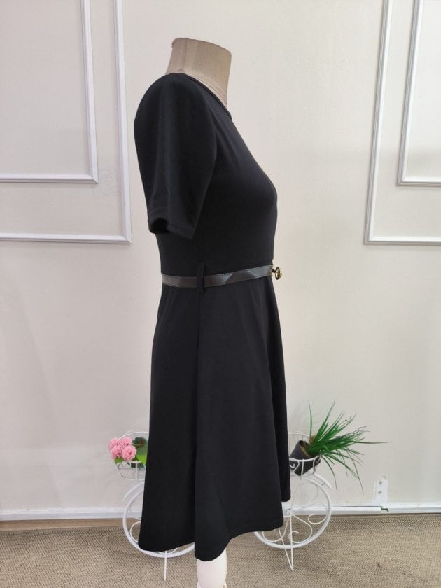 Women's Short-Sleeved Belted Modal Dress - Janes - by Peralane - photo 6