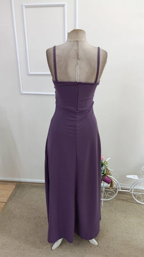 Women's Long Sleeveless Wrap Crepe Dress with High Slit - Janes - by Peralane - photo 6