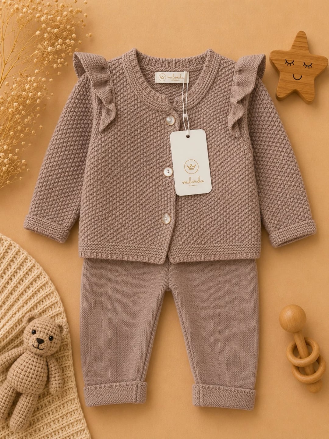 2-Piece Knitted Baby Set - 1186 - Has Bereket - by Peralane