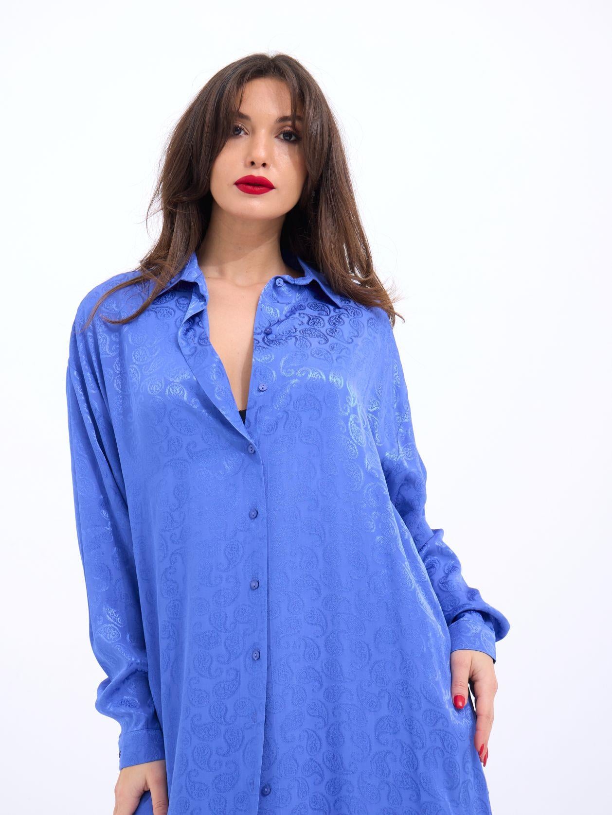 Floransa Women's Blue Paisley Tunic and Wide-Leg Trousers Set - Fame - by Peralane - photo 3